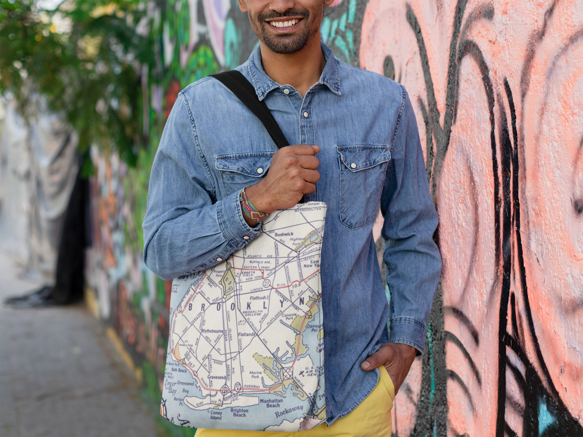 Daisy Mae Designs - Wholesale Tote Bag - Unisex - Custom Map Reusable Tote Bag Personalized Choose Any Town3