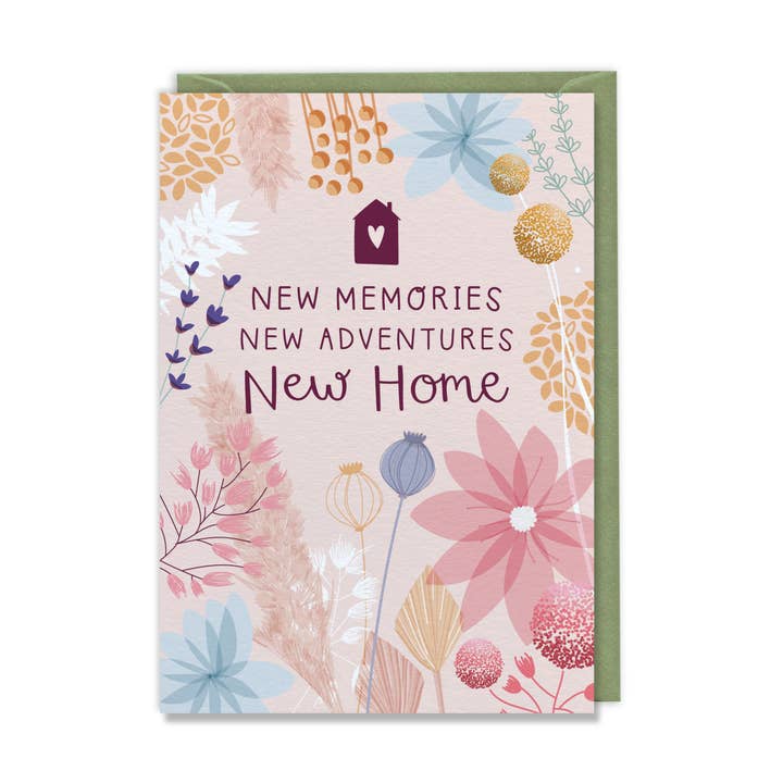 New Memories, New Home Greeting Card for wholesale by Two For Joy Illustration