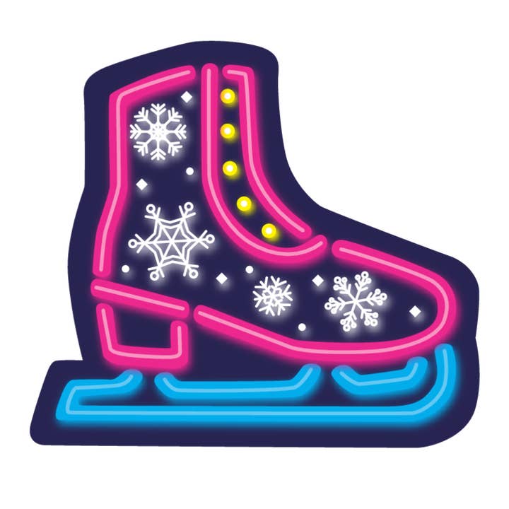 Denali & Co. - Wholesale Sticker - Neon Skates & Snowflakes Vinyl Sticker