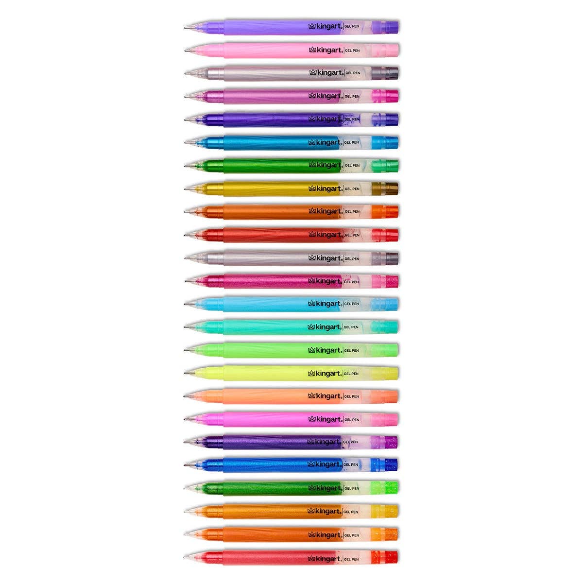 KINGART – wholesale Pen – Gel Pens 24 Glitter, Metallic & Pastel Colors7
