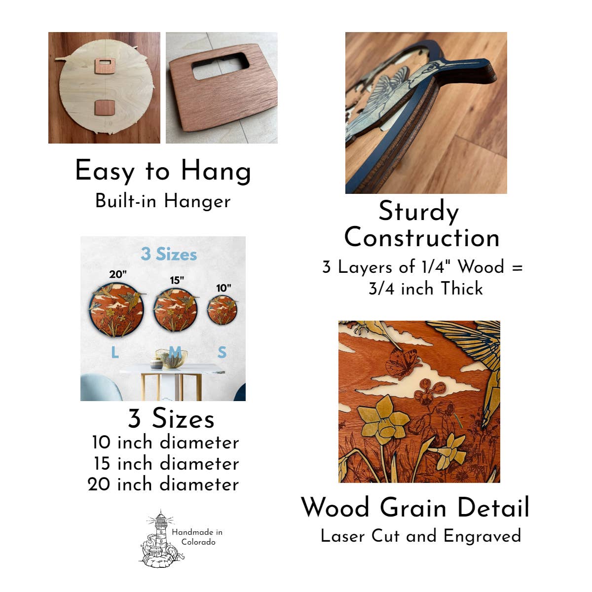 Light House Laser Art - Wholesale Wall Accent - Hummingbird Art, 3D Laser Cut Decor2