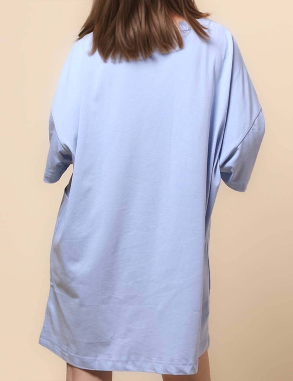 Sweetkama - Wholesale Dress - Women's - Ladies Soild Color Tee Mini Dress SKD46822