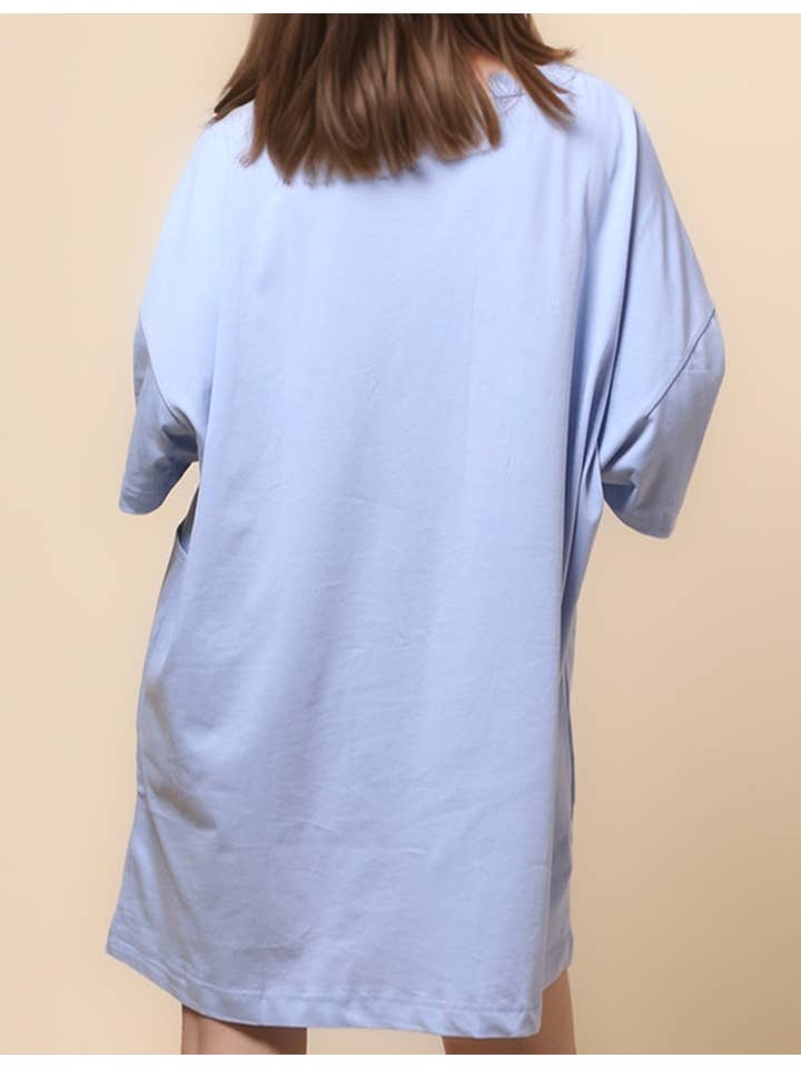 Sweetkama - Wholesale Dress - Women's - Ladies Soild Color Tee Mini Dress SKD46822