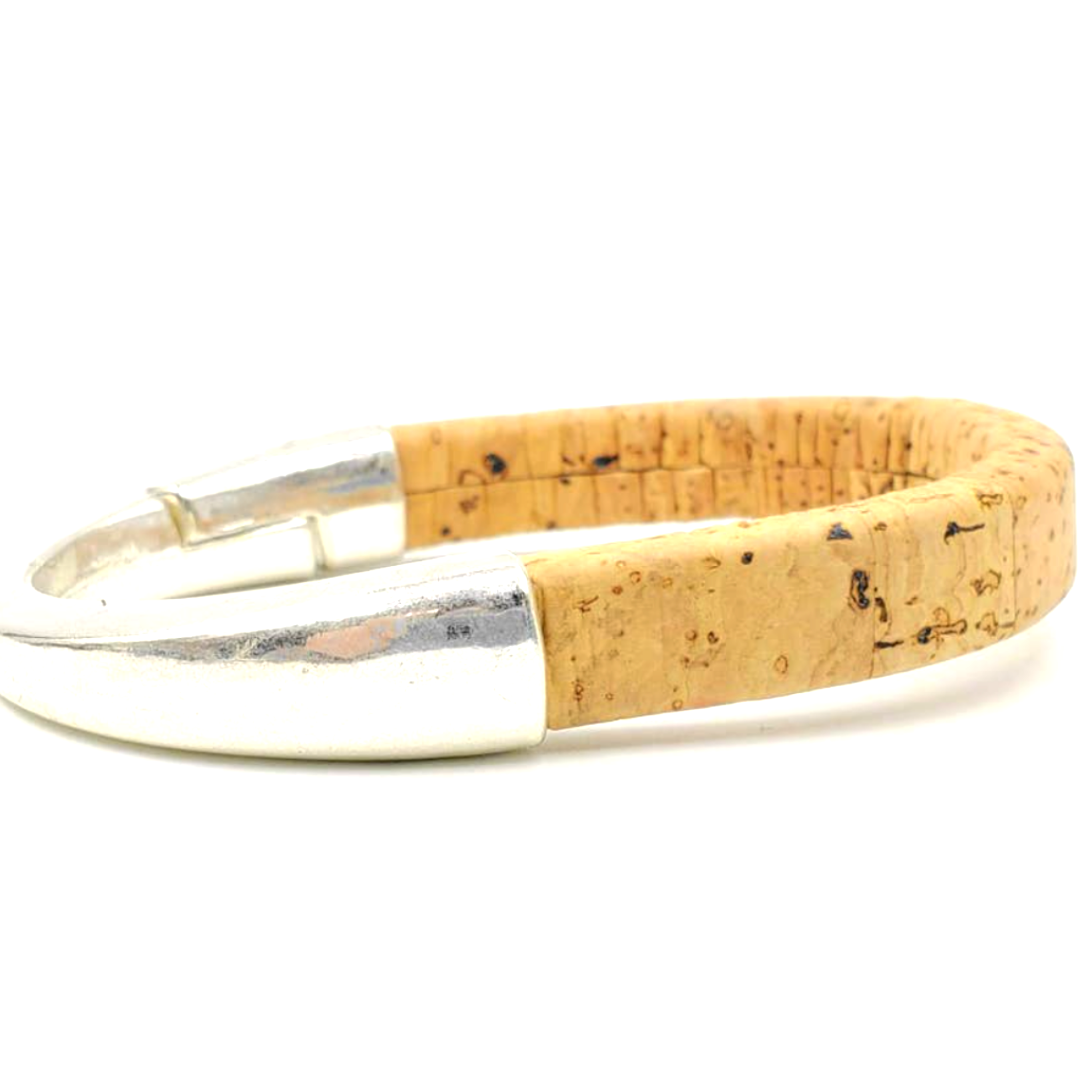 Gem Lounge Jewelry – Großhandel Manschettenarmband – Wählen Sie Ihre Farbe: Kork Silber Armreif0