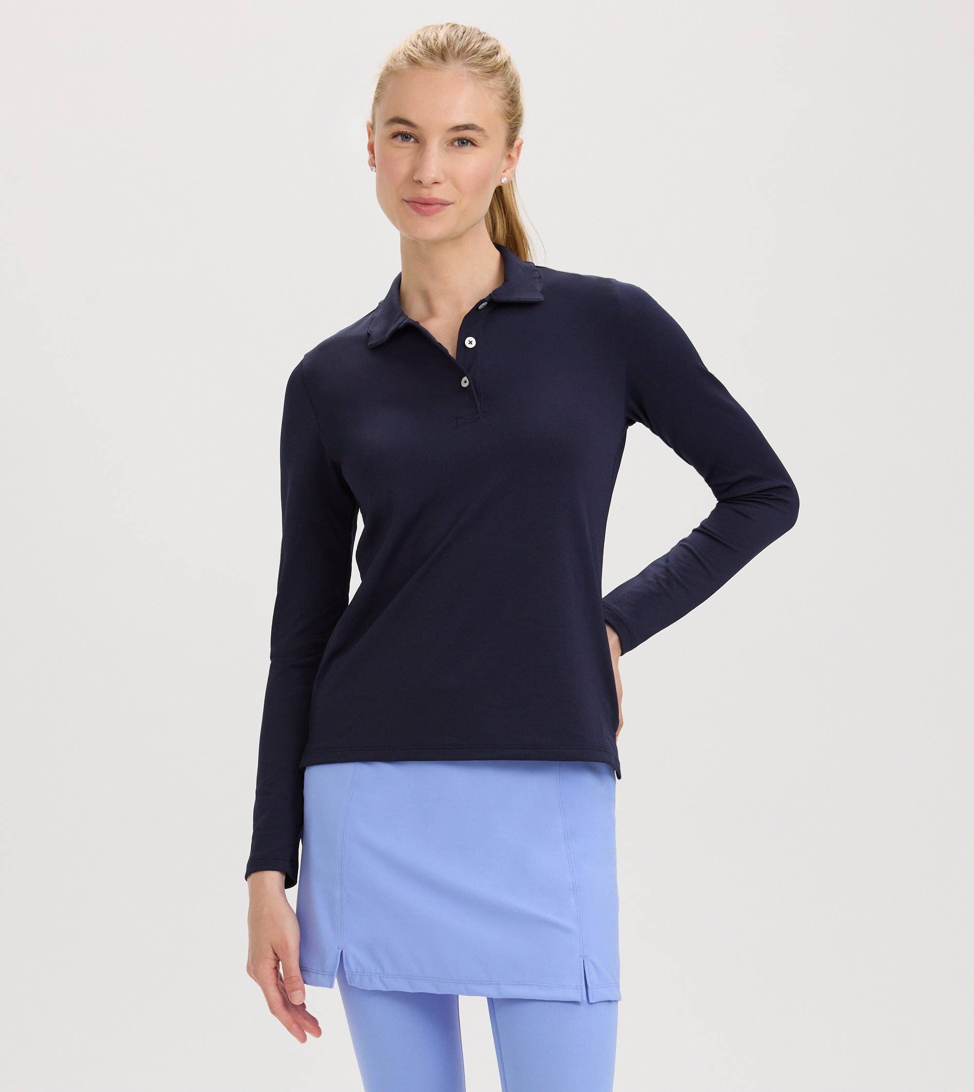 RNWK - Wholesale Polo - Women's - Scallop Collar Long Sleeve Polo11