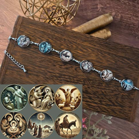 Olive Dominus - Wholesale Charm/Dangle Bracelet - Nativity Story Christmas Charm Bracelet