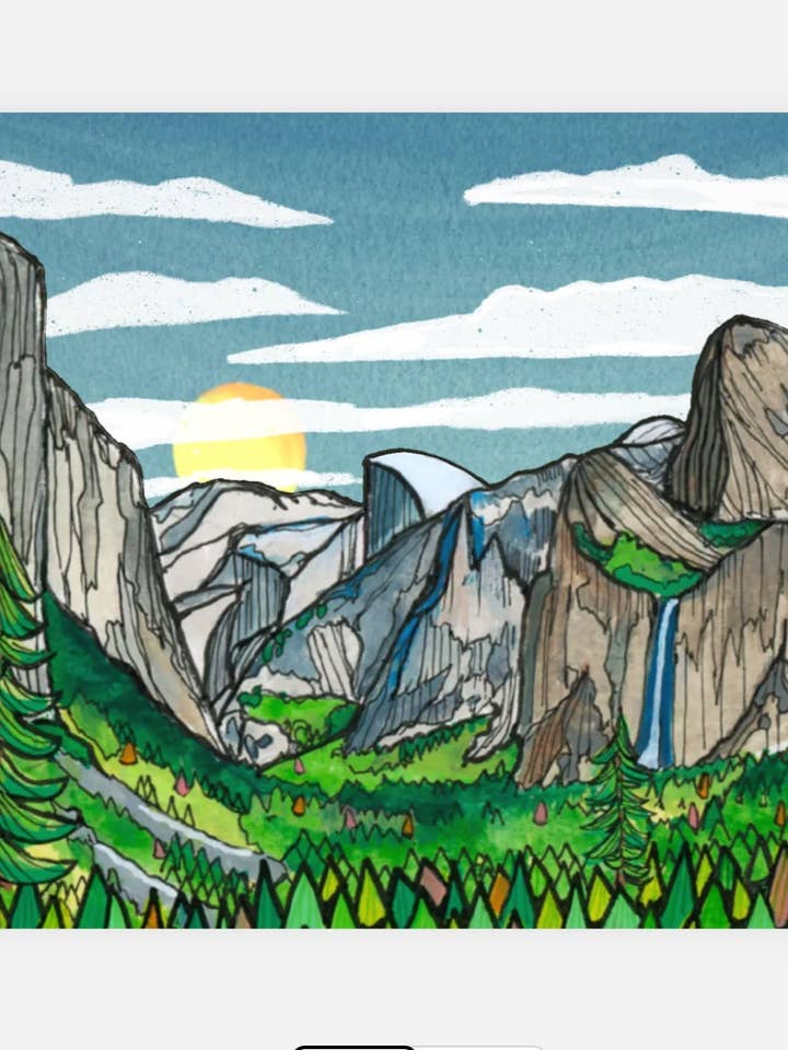 Parco Nazionale di Yosemite - Cartolina Premium 10x15 cm per la vendita all'ingrosso da parte di Heidi Garner Studio