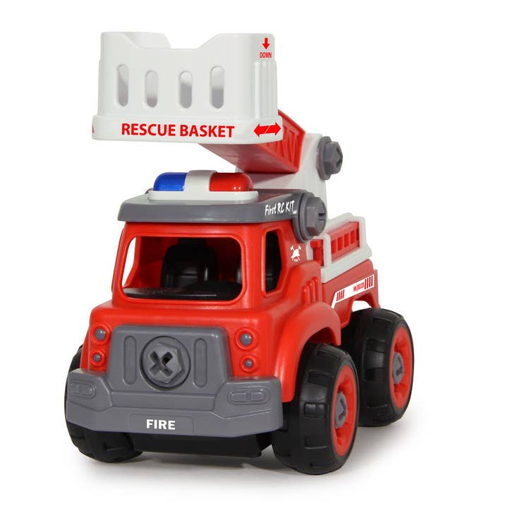 mhw24 - Wholesale Toy Car/Truck - Kids - First RC 33 piece fire truck kit with cordless screwdriver4