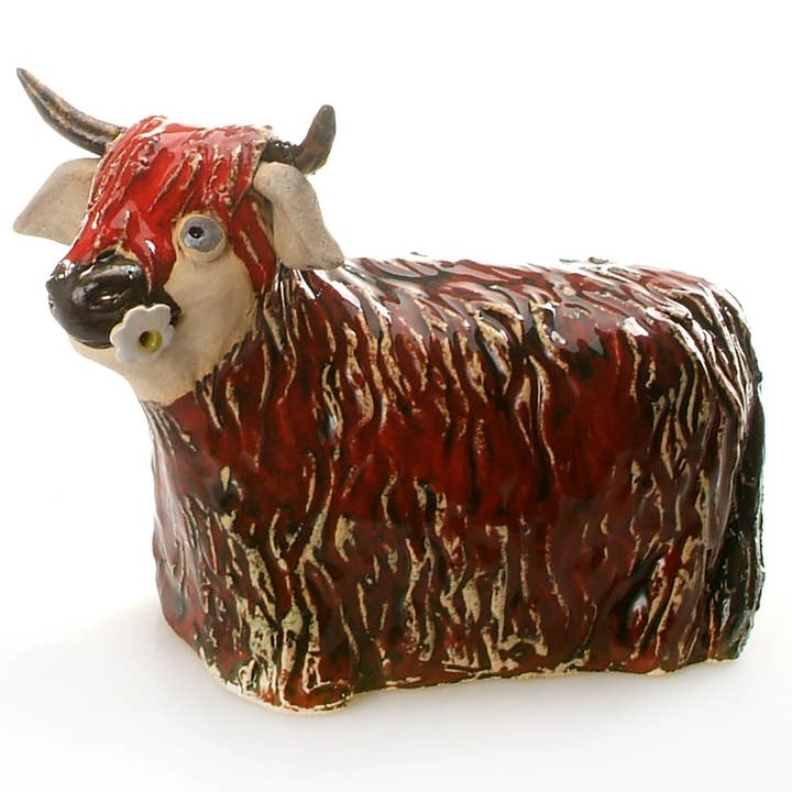 Enigma Supplies – wholesale Dekorativ statyett – Ko med blomma keramisk figur | Olika färger24