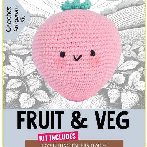 Creative World of Crafts - Wholesale Knitting/Crochet Supplies - Knitty Critters - Pouch Pals - Fruit & Veg - Strawberry0