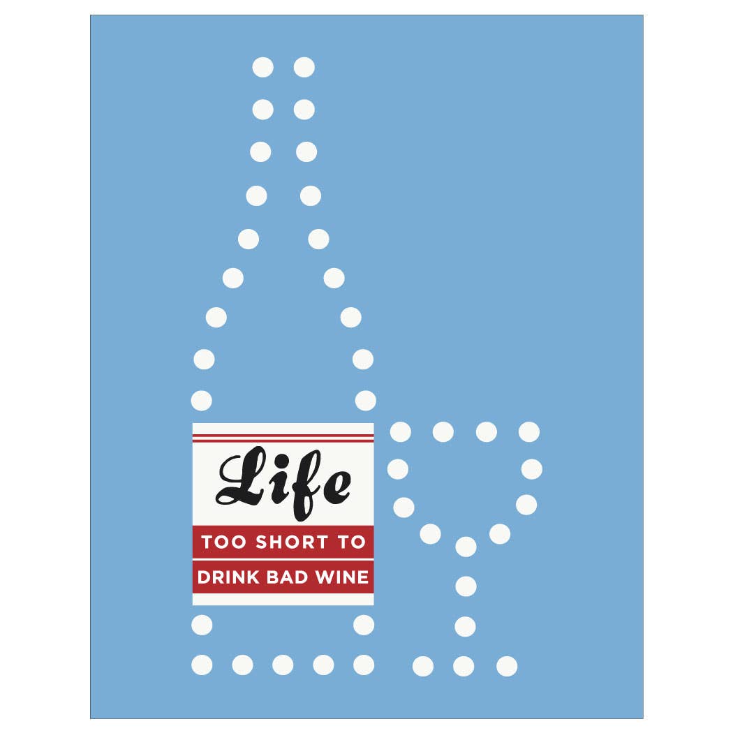 Fridgedoor - Wholesale Everyday Greeting Card - 5'' x 7''  Life Is Too Short to Drink Cheap Wine Greeting Card0