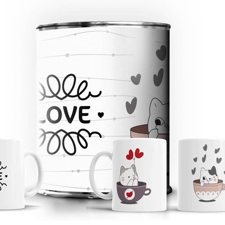 2 Blechbecher Valentinstag für den Großhandel von Bee my Gift