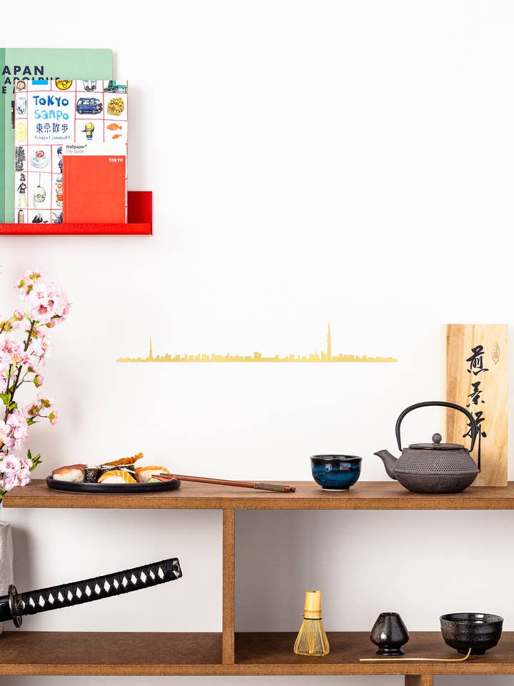 Wall Decor - Tokyo Skyline - Gold (50cm) for wholesale by The Line