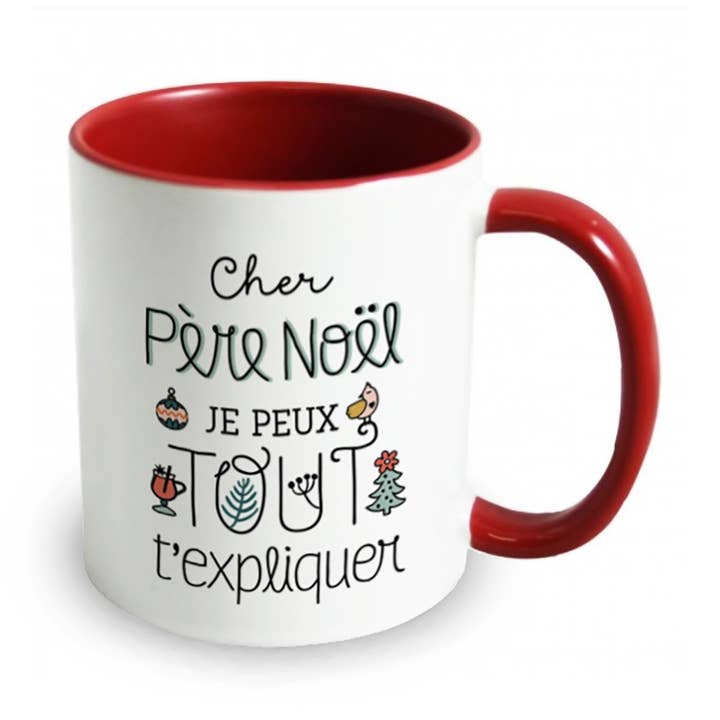 350ml Caneca de cerâmica Ho ho ho Santa Claus por atacado de Hirondelle & Cie