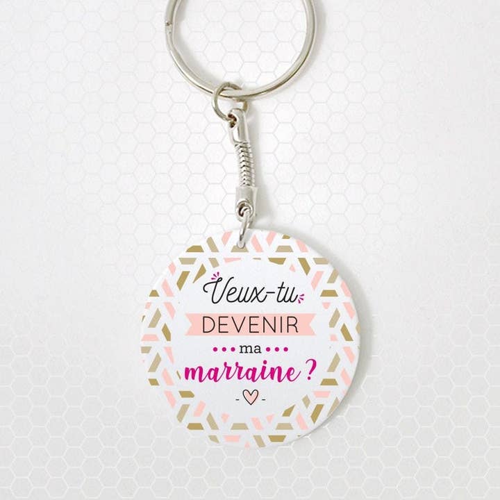 sleutelhanger peetouder aanvraag, peettante aanvraag, oma voor wholesale door La vie en magenta