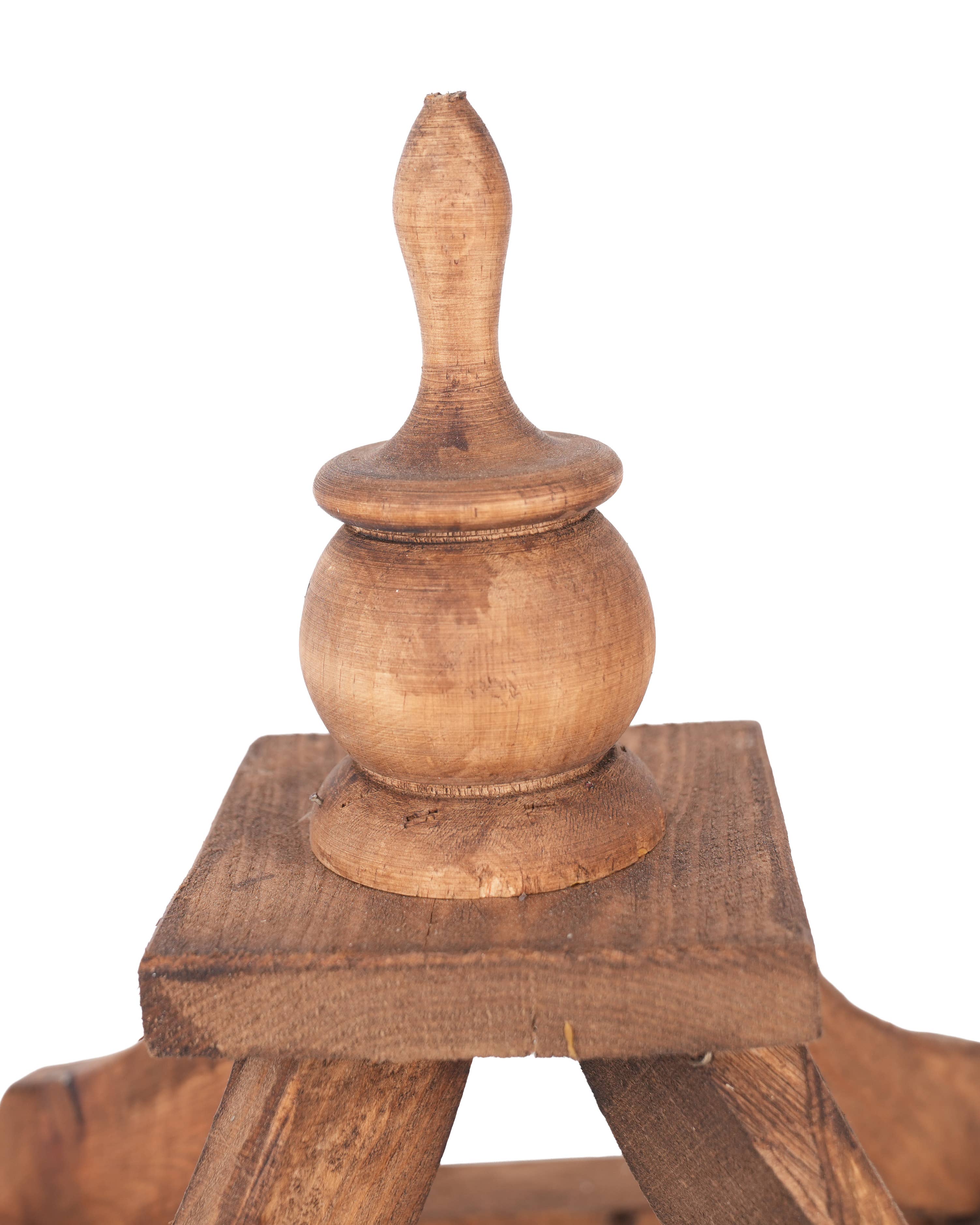 My Amigos Imports - Wholesale Lantern - Globe Farmhouse Wood Lantern-Home Decor-12x12x25 inches-NEW2