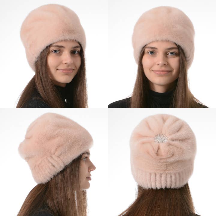 FurStyleUa – wholesale Beanie – Women's – Real Fur Mink Cap Women's Winter Warm Style Luxury Fur Hats