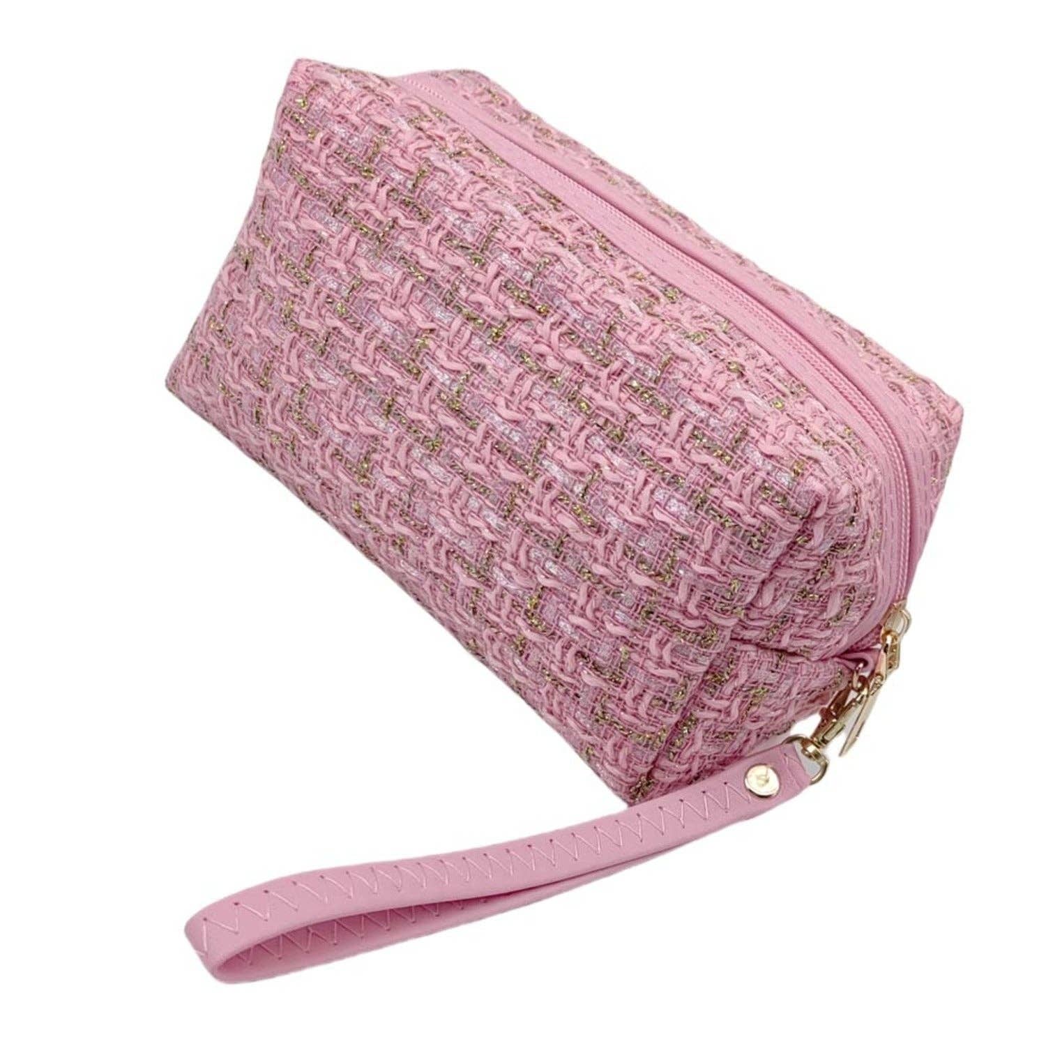 MiMi Wholesale - Wholesale Pouch - Women's - EG10307 Tweed Pouch With Wristlet Strap7