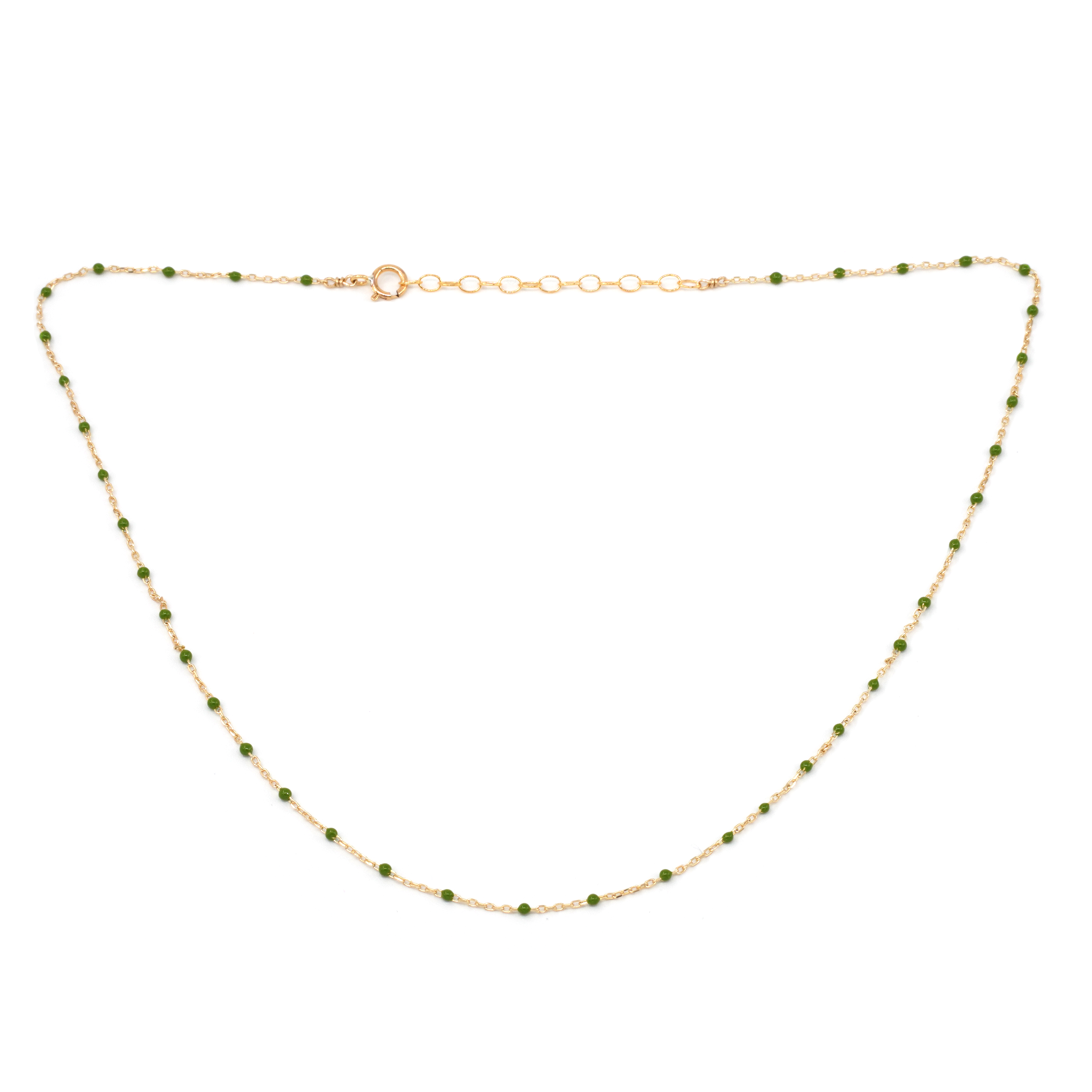 May Martin - Wholesale Link & Chain Necklace - Enamel & Gold Necklace0