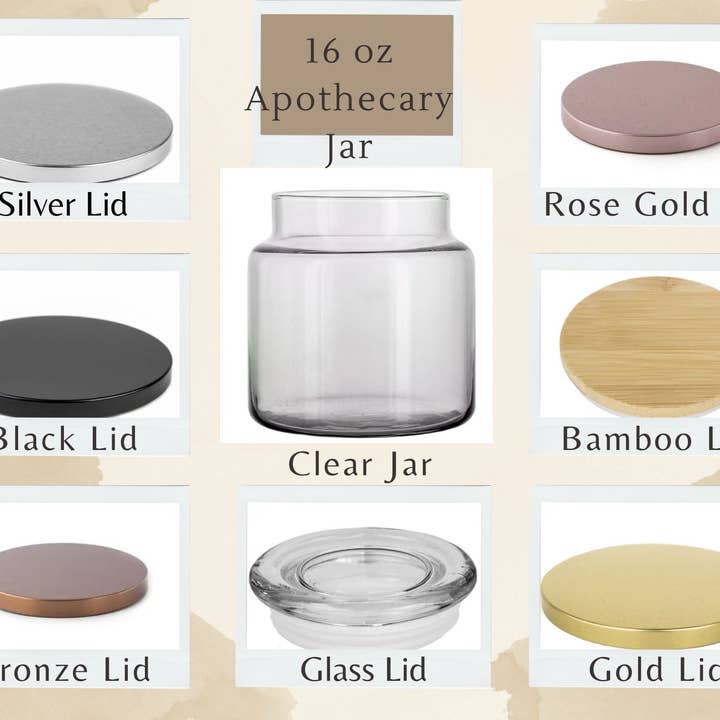 *Winter Scent* Private Label -Apothecary Jar 16oz,Unbranded for wholesale by LiveYoung Candle Company