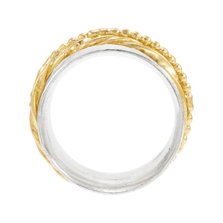 Silpada - Wholesale Band/Stacked Ring - Silpada 'Spin Around' Spinner Ring in Silver &14K Gold Plate