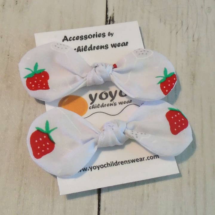 Strawberry Hair Bobbles for wholesale by Yoyo Children's Wear