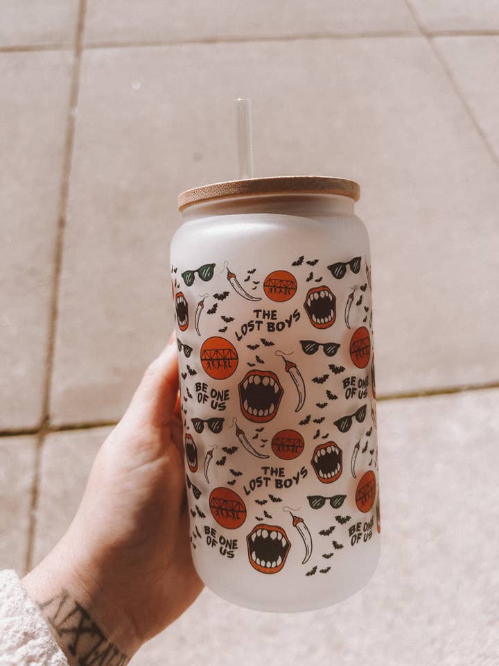 Lost Boys Frosted Glass Tumbler for wholesale by NOT YOUR AVERAGE BABE CO