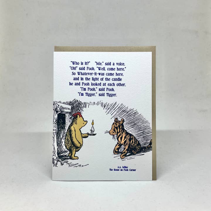 Who Is It? - Pooh Card for wholesale by Big Wheel Press