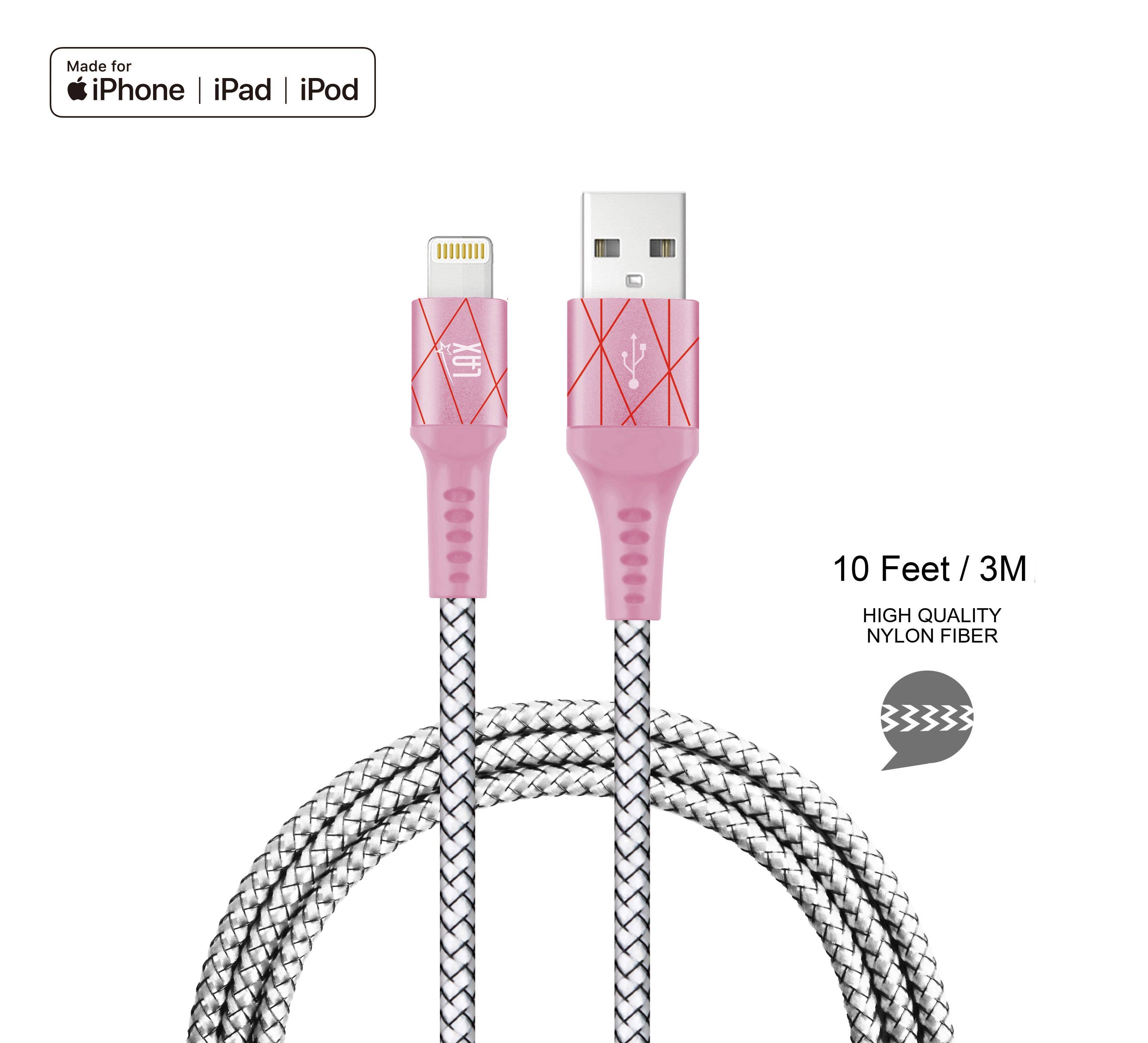 LAX Gadgets - Wholesale Charging Cable - High Speed Certified iP/ipad charging Cables - Retail Pack19