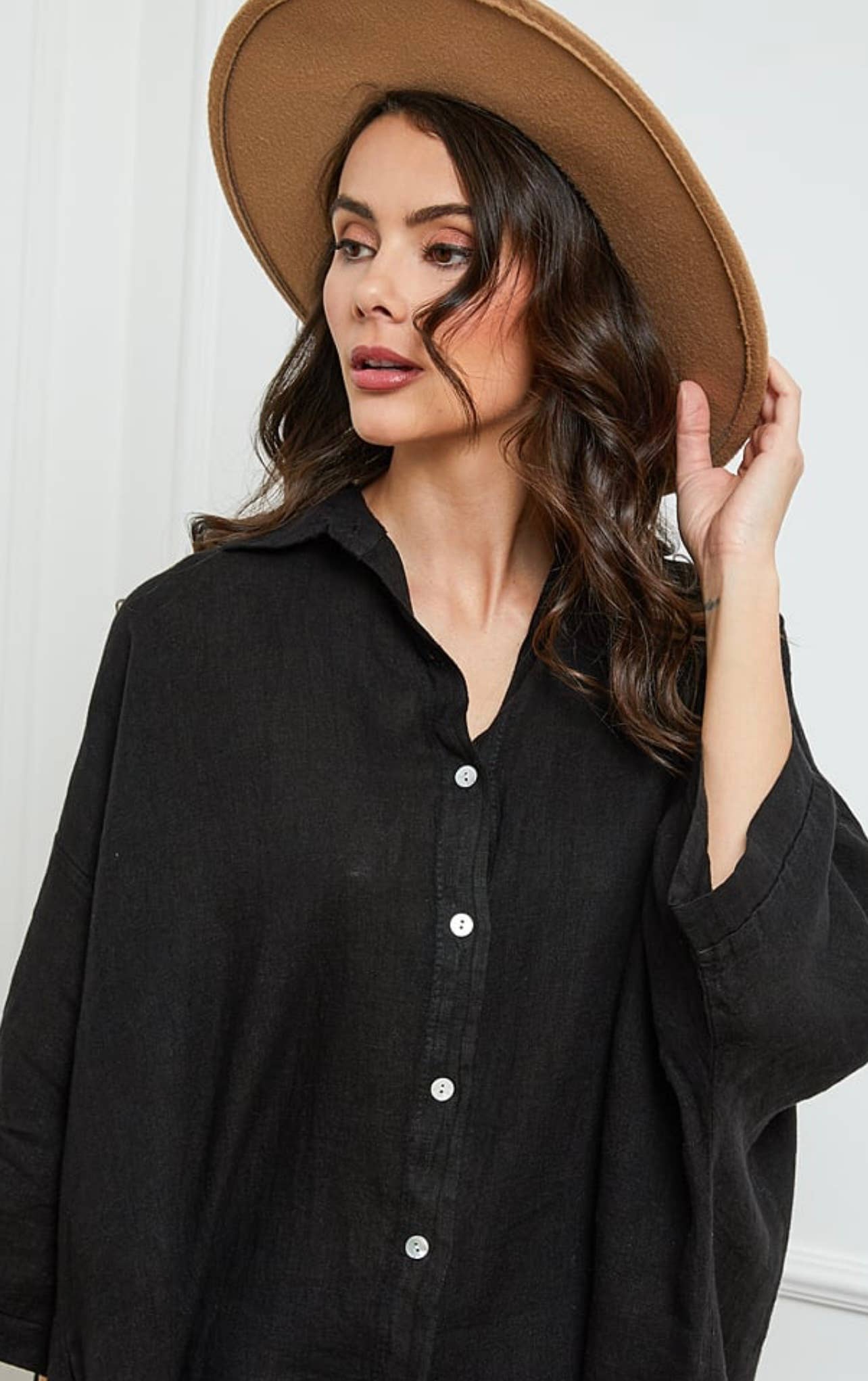 LÉA & LUC - Wholesale Button Down Shirt - Women's - 100% Linen Shirt REF. 285838