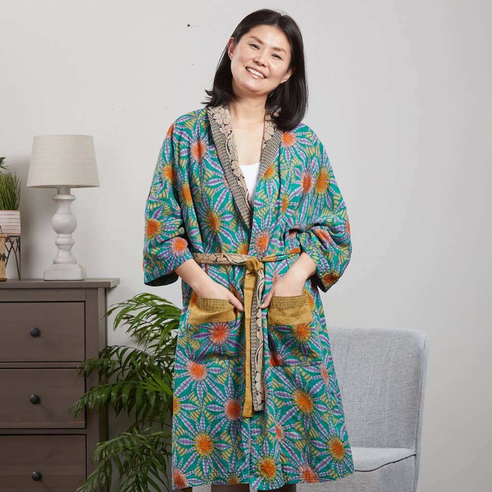 SERRV International - Wholesale Robe - Women's - Recycled Sari Spa Bath Robe2
