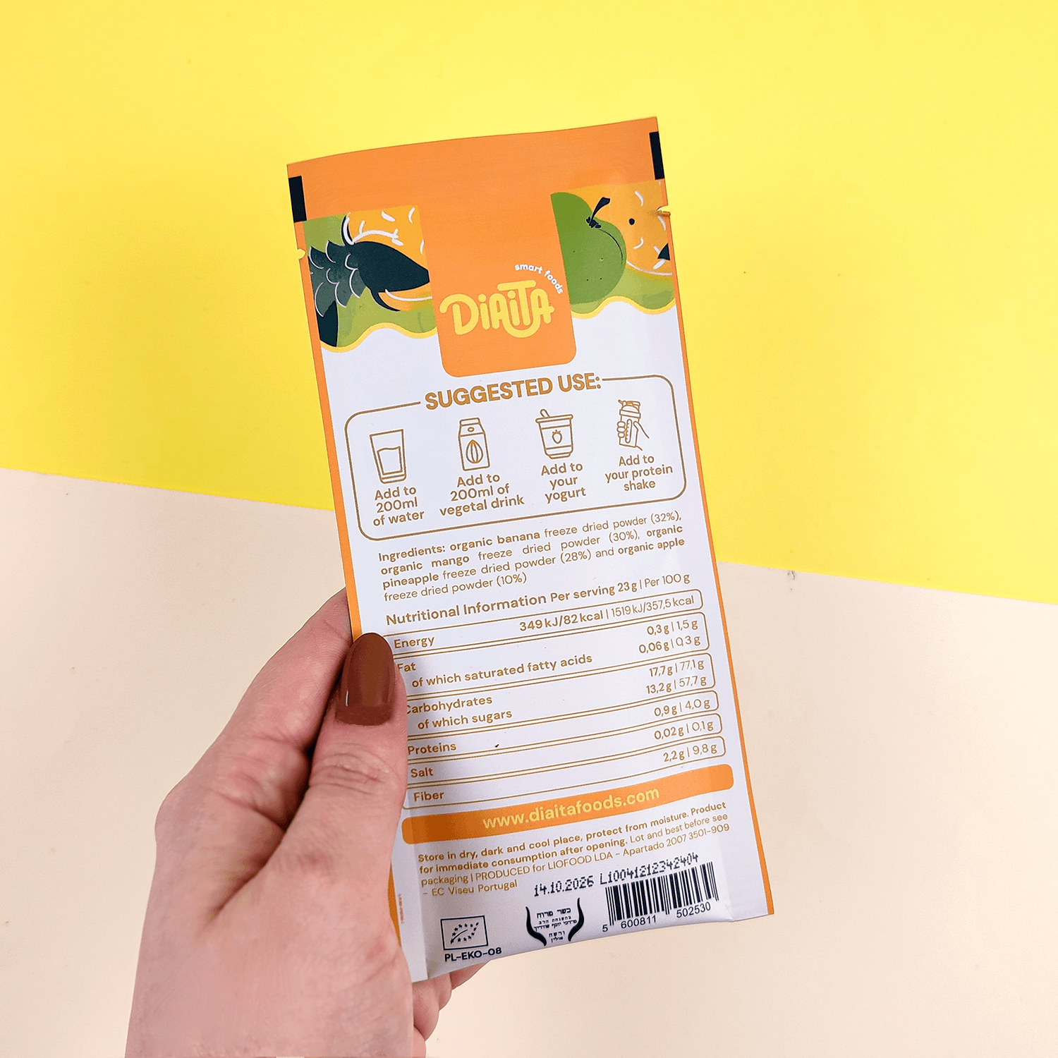 Diaita – wholesale Powdered health drink – Instant Organic Smoothie - Yellow Energy3