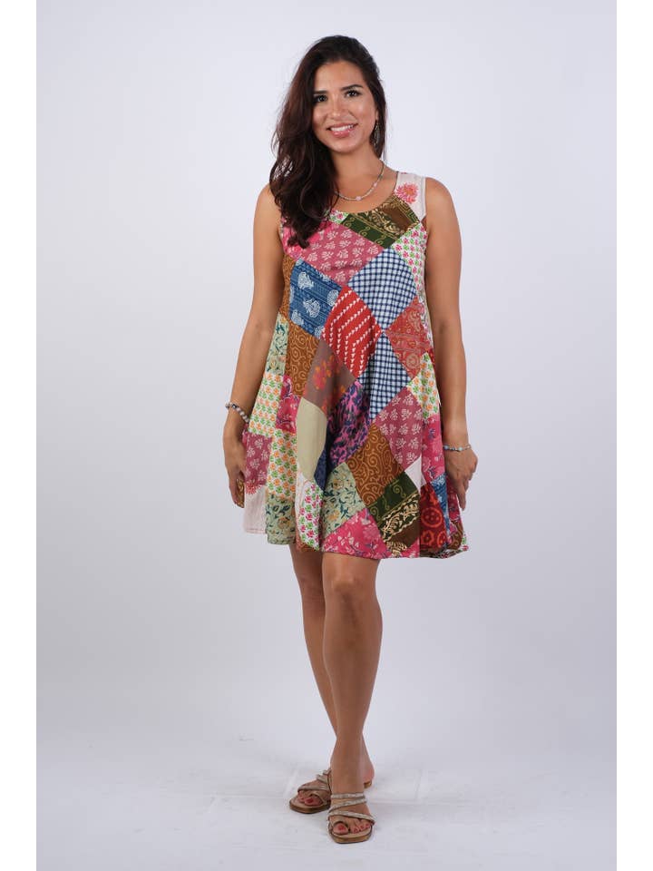 Sacred Threads – Engroshandel Kjole - Dame – Fri Ånd Hippie Patchwork Kjole5