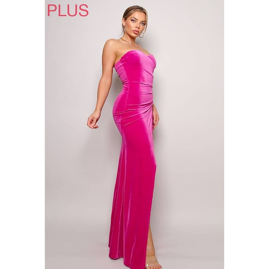 CEFIAN FASHION - Wholesale Gown - Women's - PLUS ALL YOURS SWEETHEART MAXI VELVET DRESS2