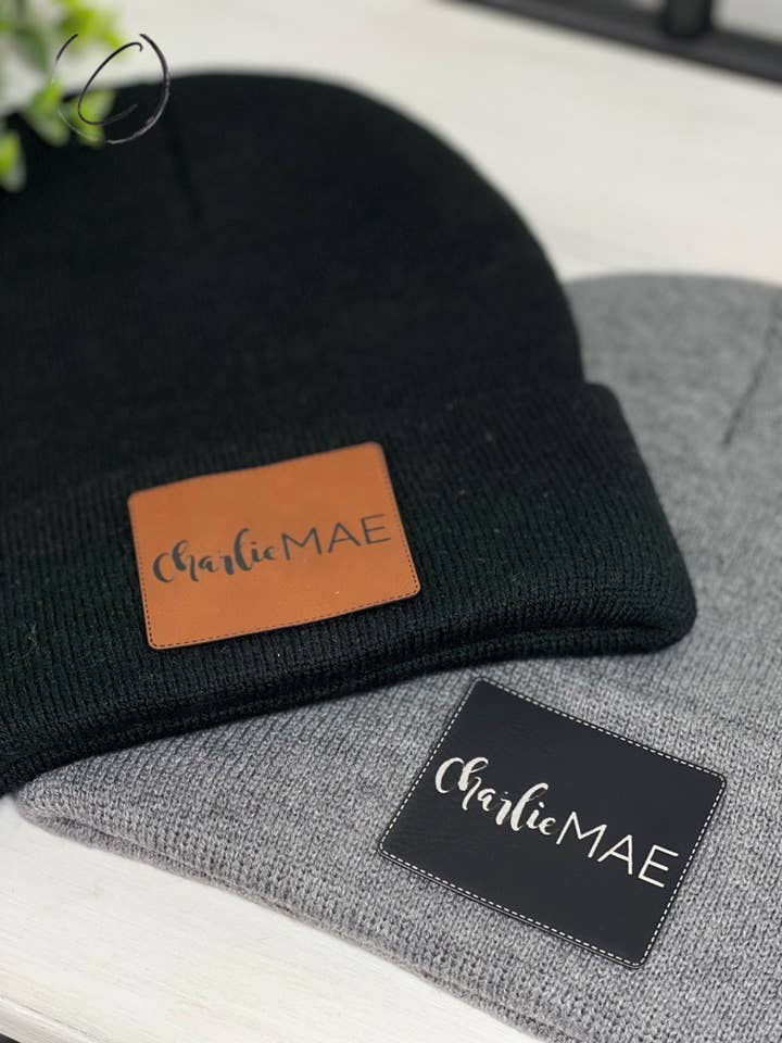 Custom Logo Patch Beanie for wholesale by CMD Wholesale