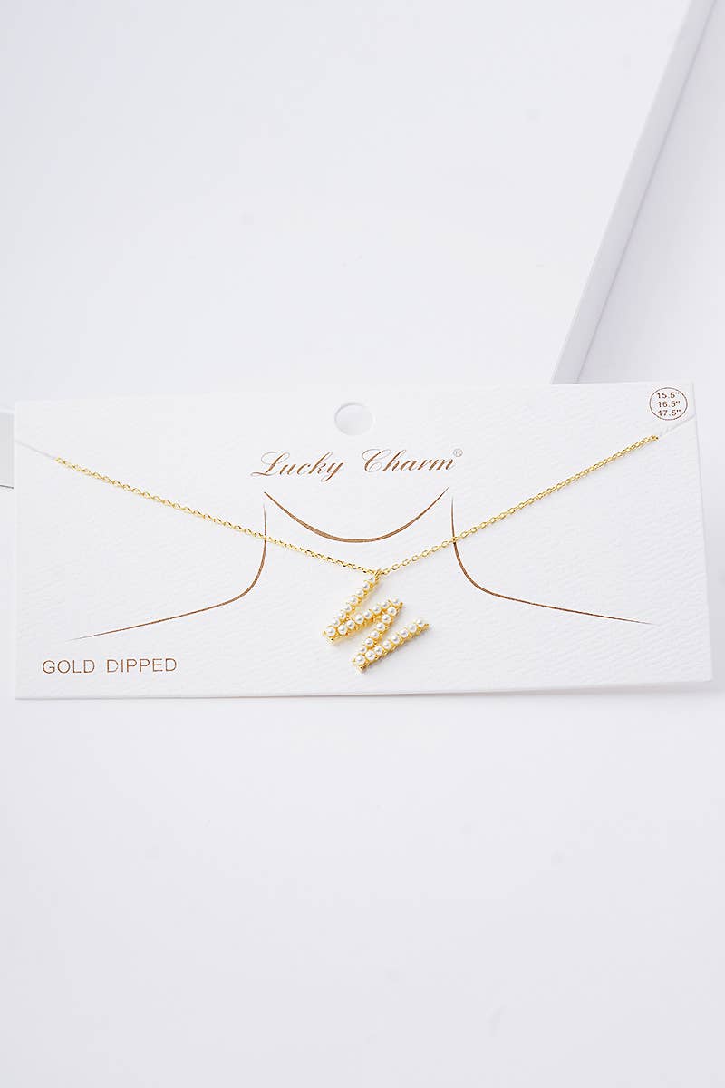 OHBOOBA DESIGN - Vente Colliers à pendentif - Collier initial en perles plaquées or34