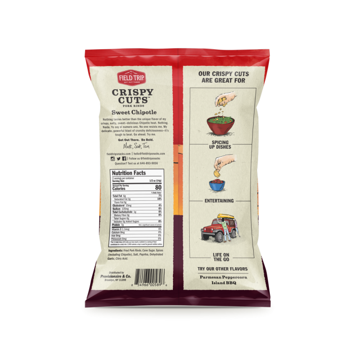 FIELD TRIP - Wholesale Puffed Snack - Crispy Cuts Sweet Chipotle Pork Rind (1oz)2