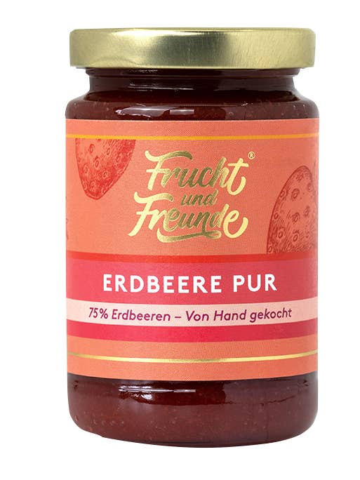 Pure strawberry fruit spread for wholesale by Frucht und Freunde