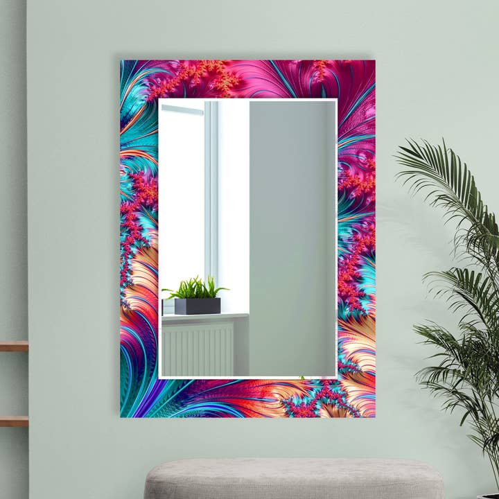 Abstrakter Wandspiegel aus gehärtetem Glas für den Großhandel von MyPhotostation