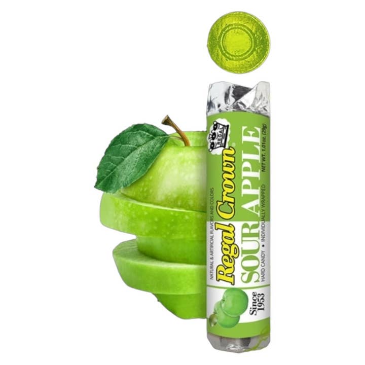 Bonbons aigres aux pommes Regal Crown pour la vente par Cow Crack Wholesale