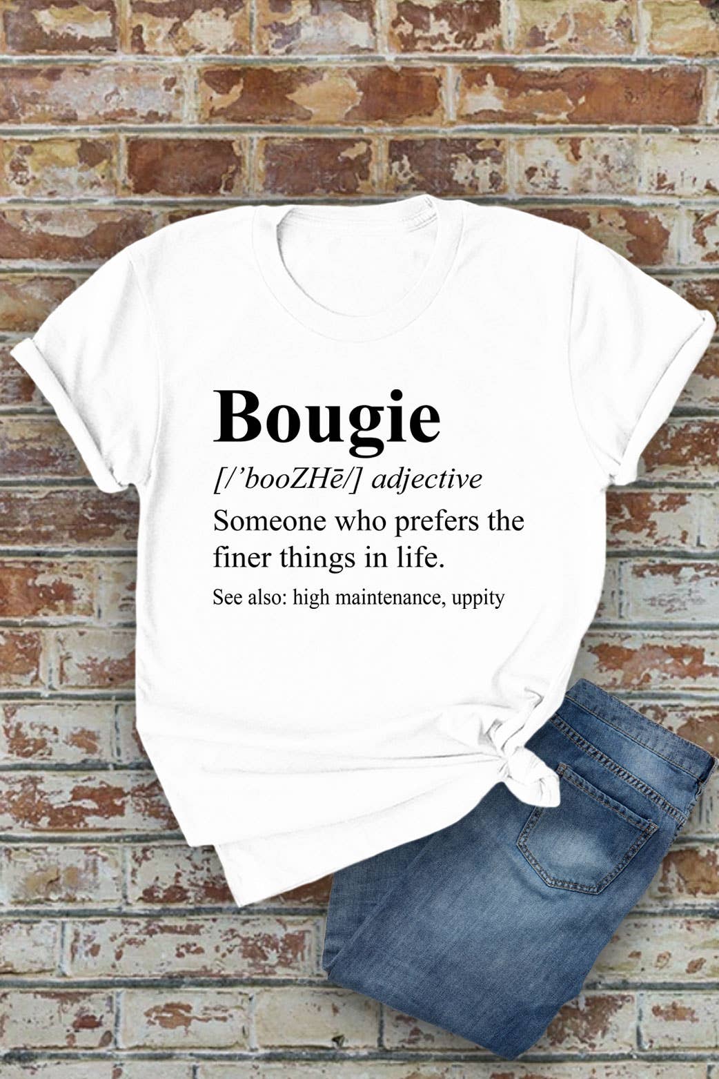 Top Avenue – Engroshandel T-shirt med print - Dame – Bougie Definition, Unisex rundhalset T-shirt0