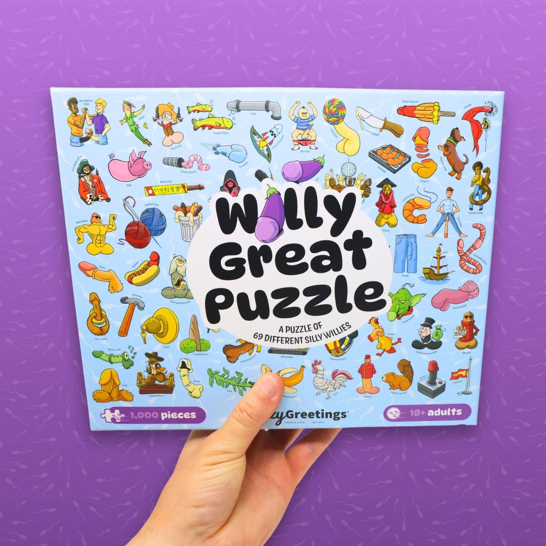 Sleazy Greetings - Wholesale Puzzle - Adult - Willy Great Puzzle - Funny Penis 1000 Piece Jigsaw Puzzle2