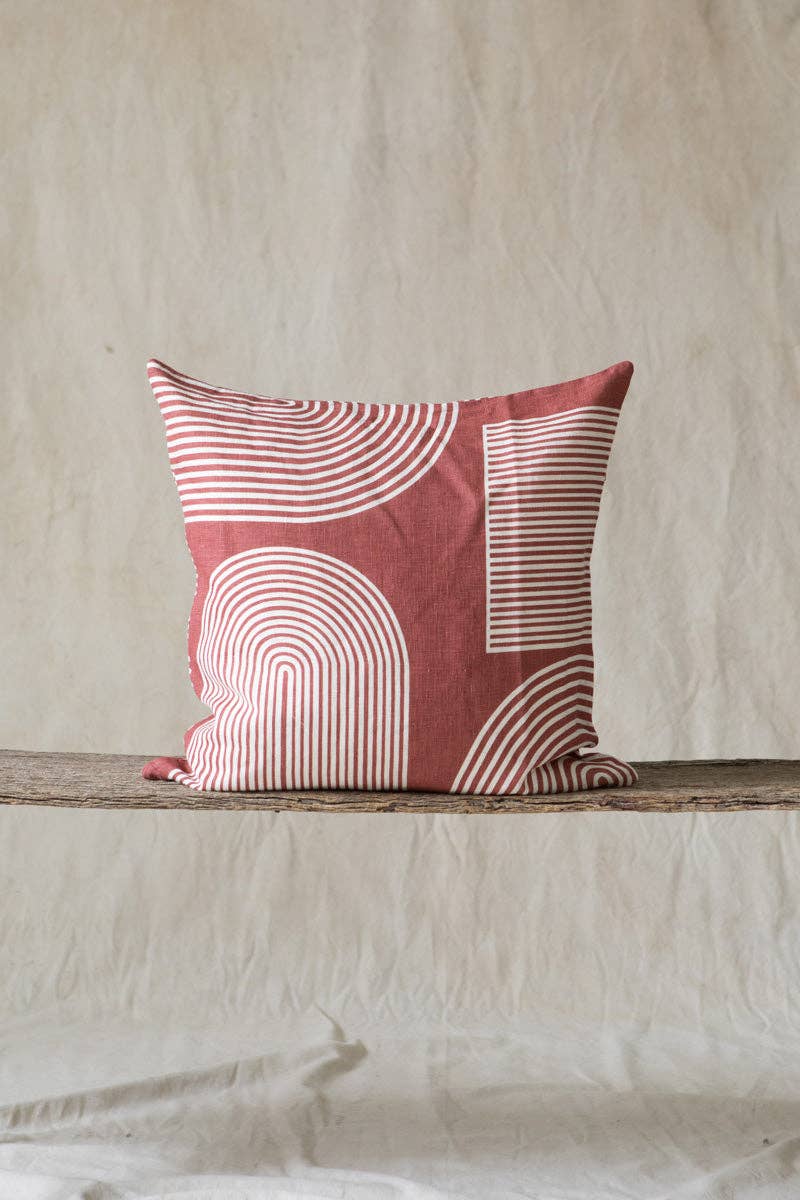 Kapda Casa - Vente Housse de coussin - Funda Laberinto Rojo | 45x45 cm