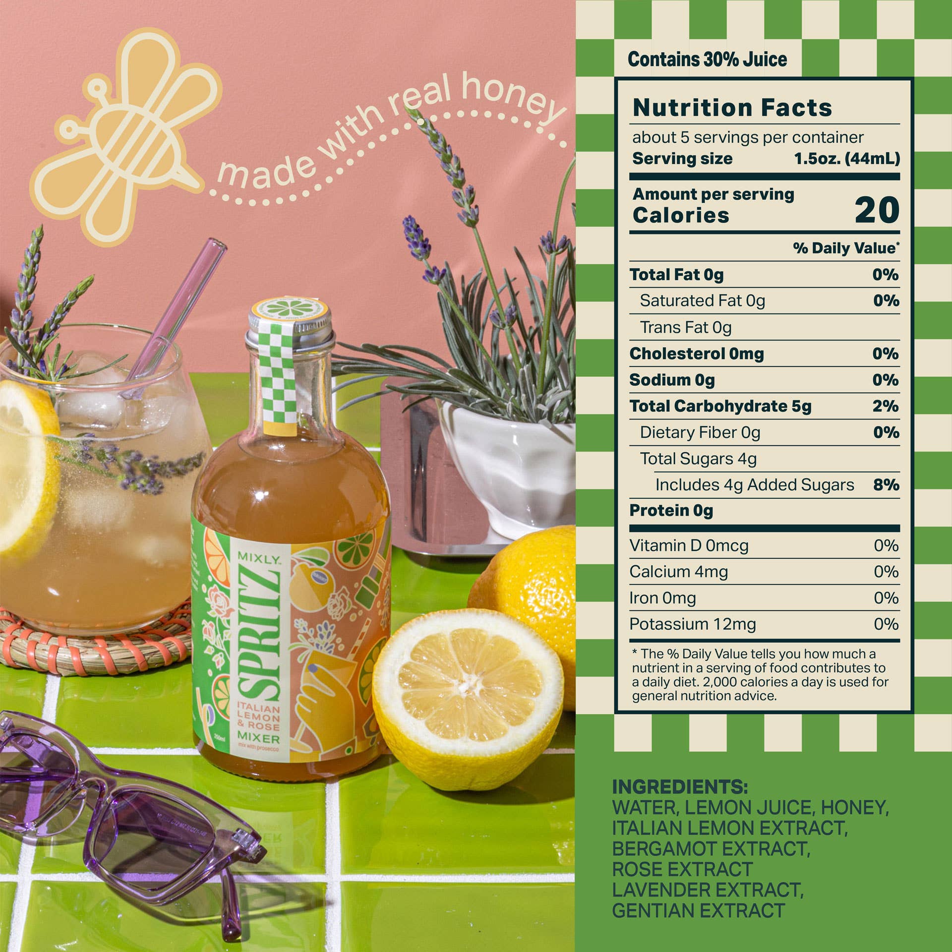 Mixly - Wholesale Cocktail Mix/Syrup - New! Italian Lemon & Rose Spritz Cocktail / Mocktail Mixer2