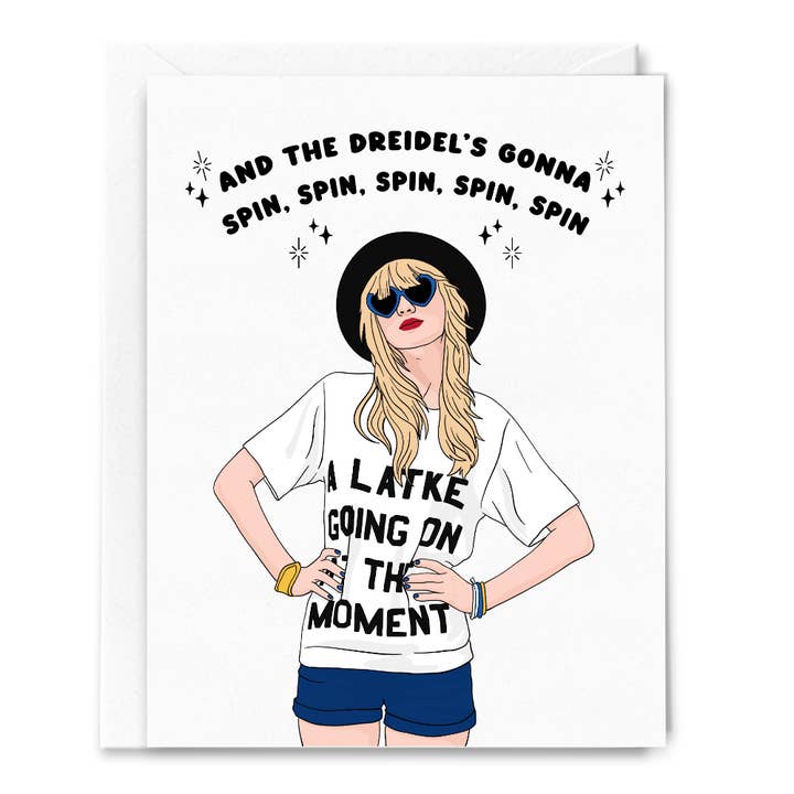 And the Dreidel's Gonna Spin Hanukkah Card for wholesale by Sammy Gorin LLC