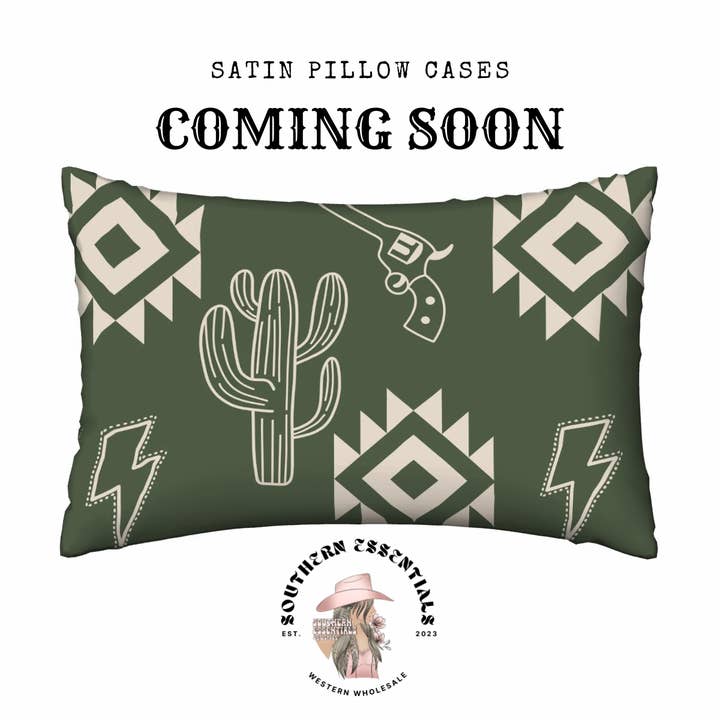 Southern Essentials by Ashley LLC - Wholesale Bedding Pillowcase/Sham - Cactus Cowboy Satin Pillow Case3