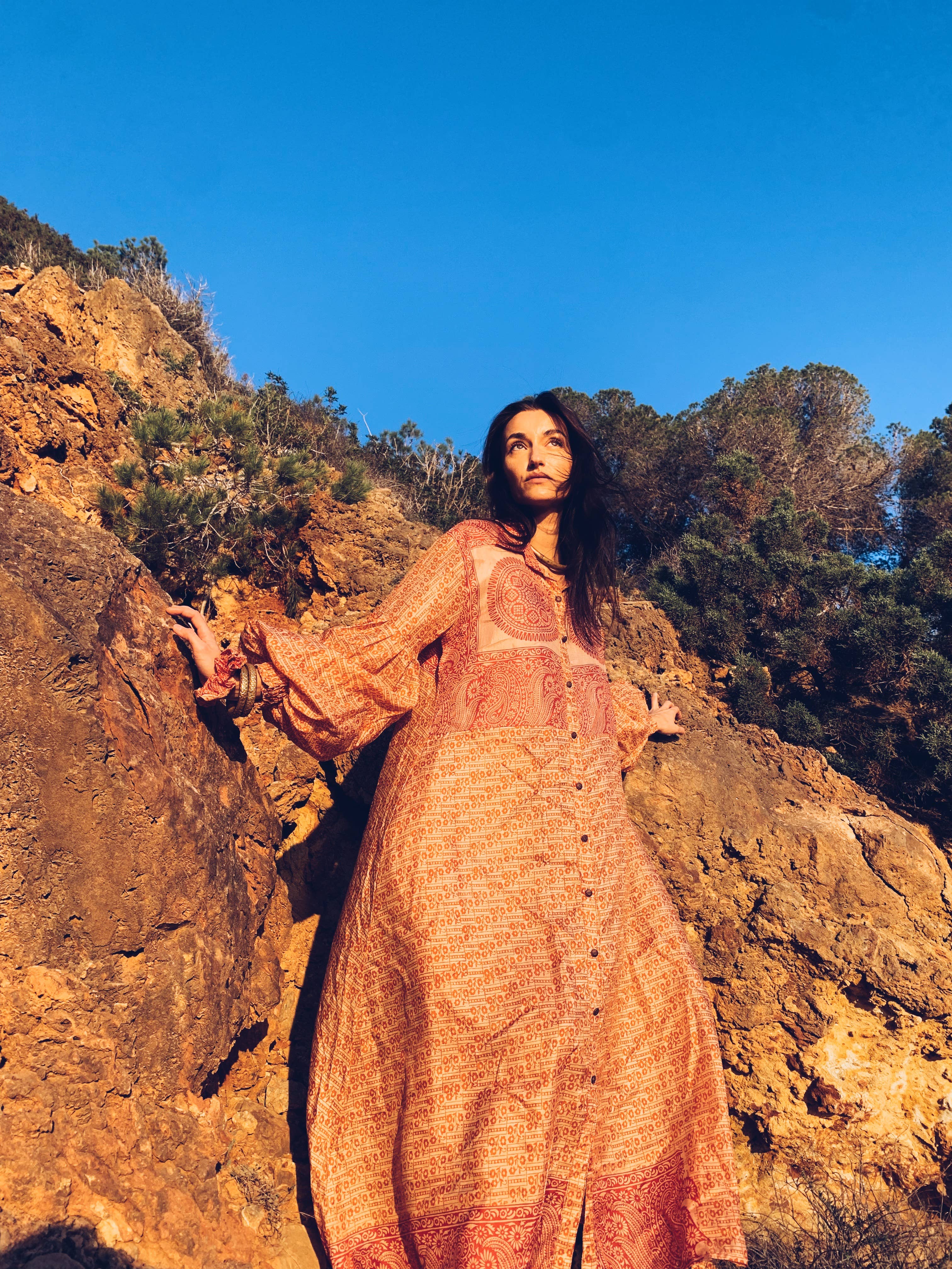 Vagabond Ibiza - Wholesale Dress - Women's - The Lenya Dress– Up-cycled Vintage Sari Dress 5