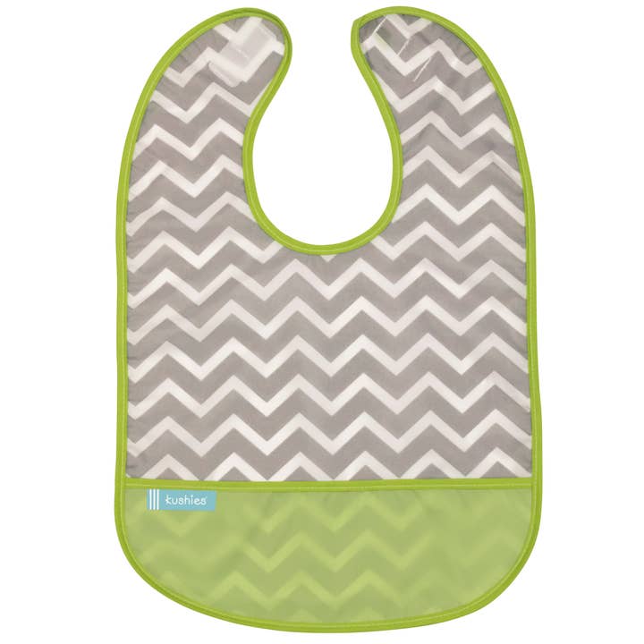 Babete impermeável CleanBib 12m+ por atacado de Kushies Baby