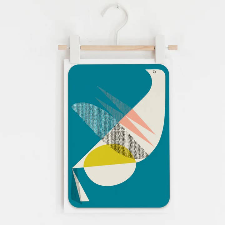 Retro Dove Art Print for wholesale by Jenni Douglas Designs