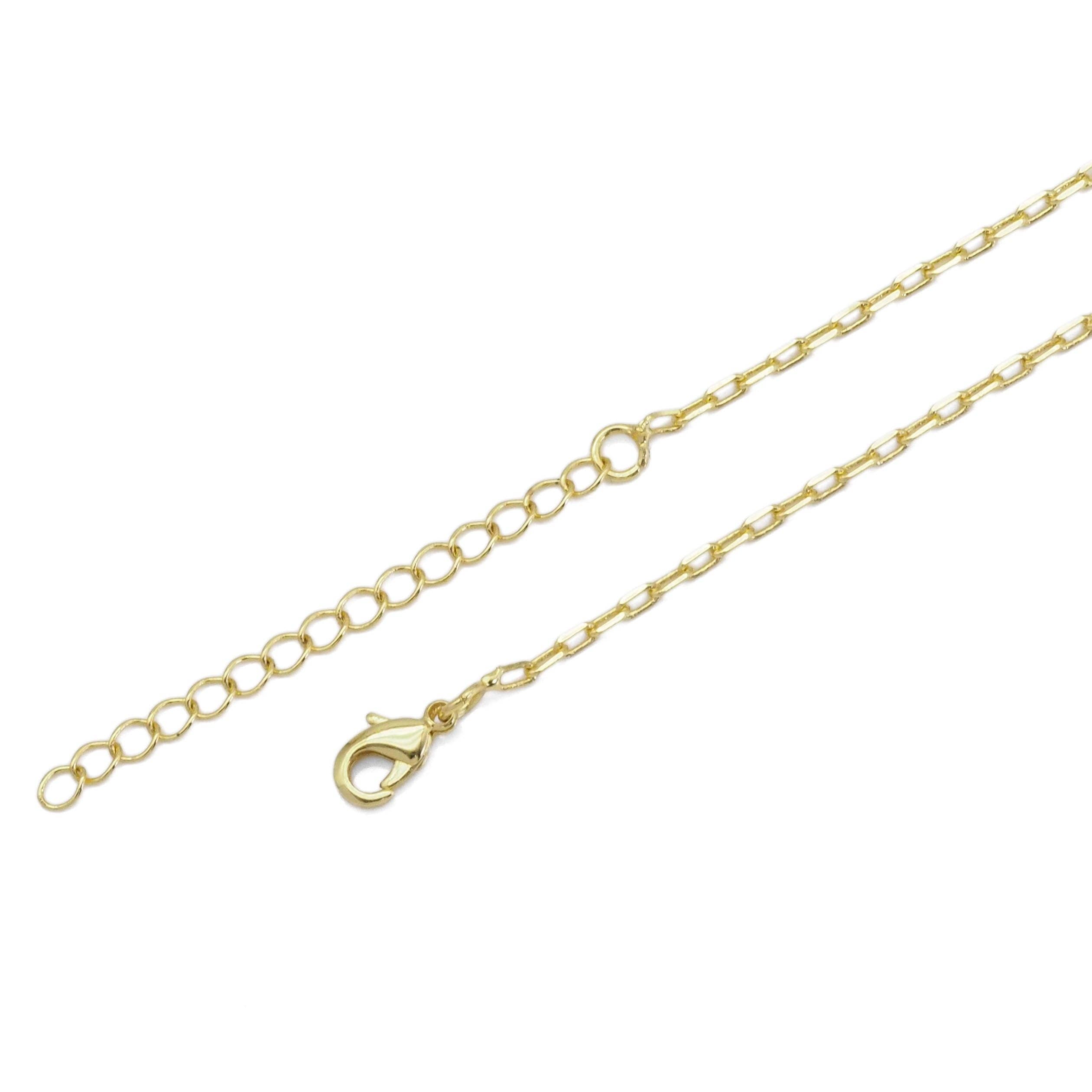 BestBeads&Beyond - Wholesale Link & Chain Necklace - Dainy Thin Paperclip Think Chain Necklace, Sku#LD4892